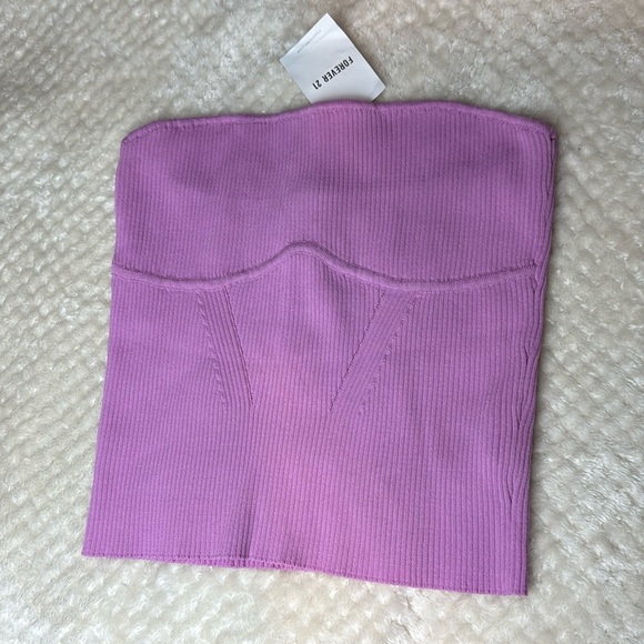Forever 21 Tops - Forever 21 Pink Purple Strapless Tube Tank Top Size L NWT